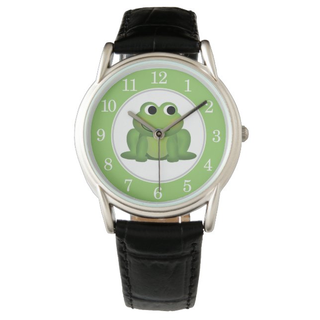 Montre Cute Grenouille verte (devant)