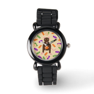 Montre Cute Halloween Rat et Citrouille