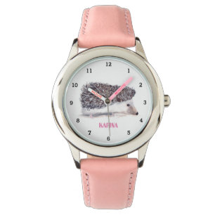 Montre Cute Hérisson Animaux sauvages Enfants Aquarelle