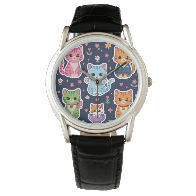 Montre Cute Kawaii Cats Neko Funny Kitten Cat Lover Gift  (devant)
