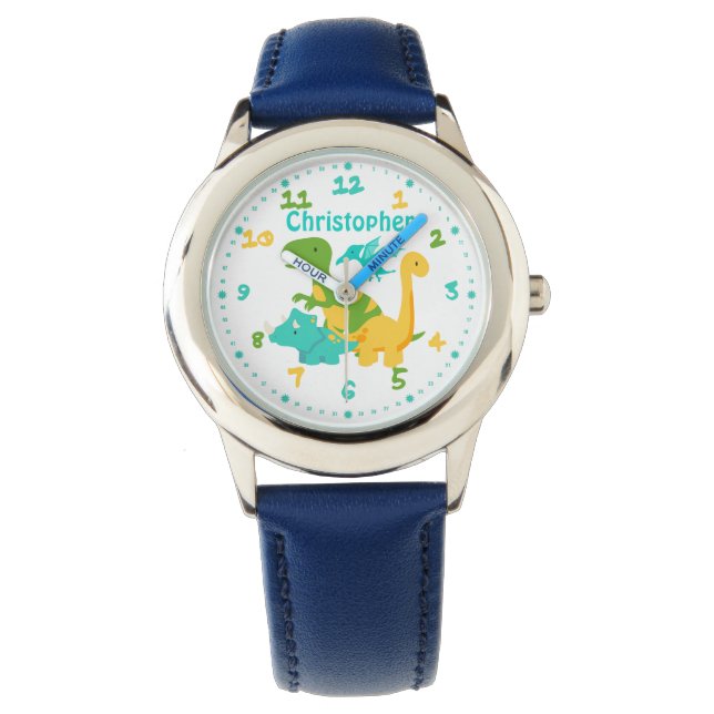 Montre Cute Kids Dinosaur Personnalisé (devant)