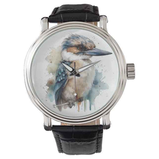Montre Cute Kookaburra sur une branche (devant)
