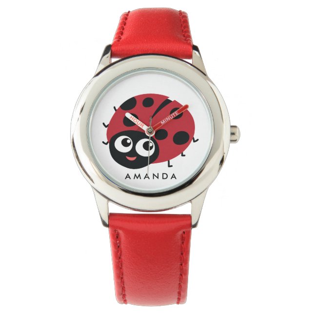 Montre Cute Little Red Ladybug Personnalisé (devant)