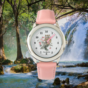 Montre cute owl lovers add name