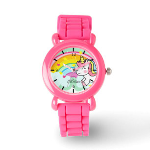 Montre Cute Personnalisé Rainbow Unicorn Watch