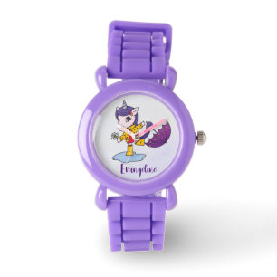 Montre Cute personnalisée et simple licorne