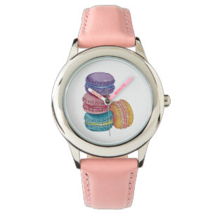 Montre Cute Rainbow Macaroons In Watercolor