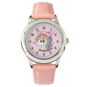 Montre Cute Rainbow Mane Unicorn Girls Personnalisé