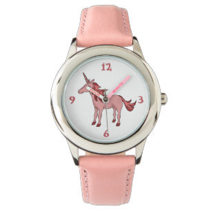 Montre Cute Rose Sleeping Unicorn Dessin Girl