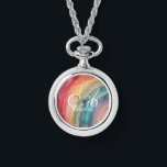 Montre Cute Watercolor Personalized Rainbow Necklace<br><div class="desc">Brighten your look with these cute watercolor rainbow necklace,  featuring a soft,  hand-painted design. Personalize them with your name or monogram for a playful and stylish accessory that’s uniquely yours. A perfect gift for kids,  teens,  or anyone who loves color and custom flair!</div>