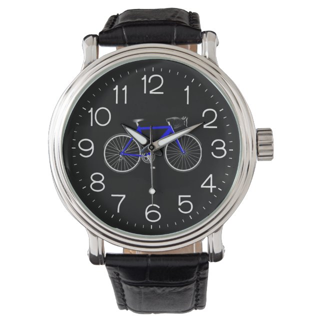 Montre Cycologiste Bicyclette Bleue (devant)