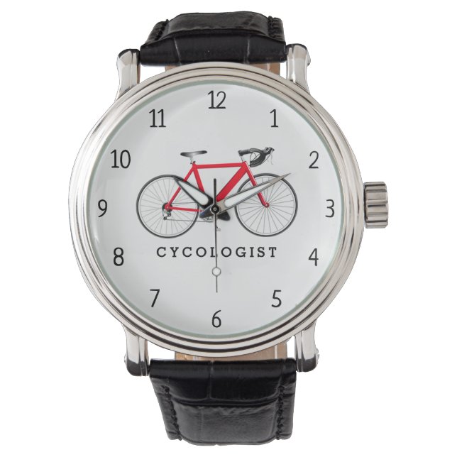 Montre Cycologiste Bicyclette rouge (devant)