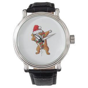 Montre Dabbing English Bulldog Père Noël Cadeaux de Noël