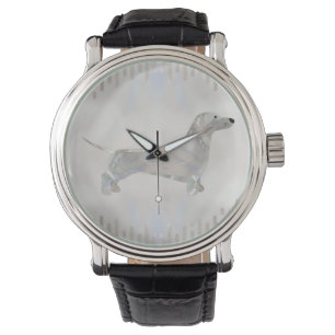 Montre Dachshund chien - Doxie perle silhouette