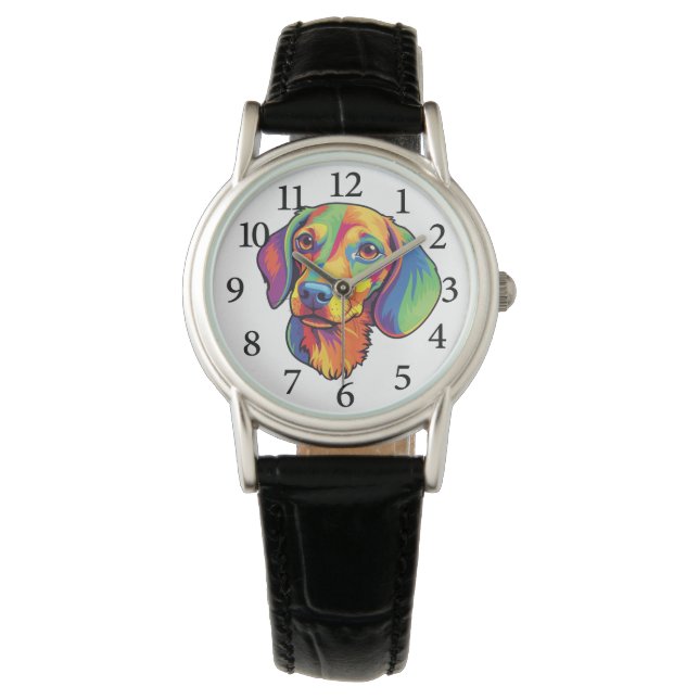 Montre Dachshund coloré (devant)