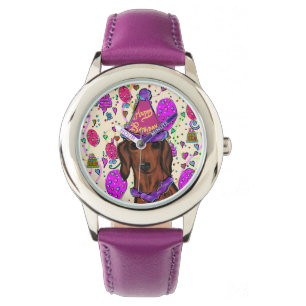 MONTRE DACHSHUND D'ANNIVERSAIRE