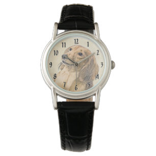 Montre Dachshund (Longhaerien) Peinture - Art Chien origi