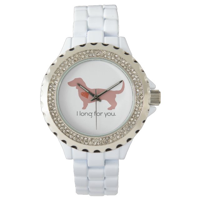 Montre Dachshund Saint-Valentin (devant)