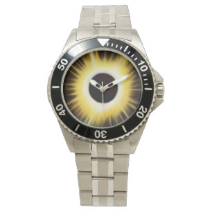 Montre d'acier inoxydable d'éclipse