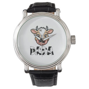Montre Dada Cow Imprimer Vache Motif Fête des pères