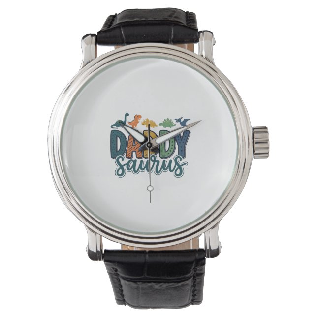 Montre Daddy Saurus Mignon Papa Dinosaure Conception Vect (devant)