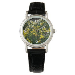 Montre Daffodiles jaunes et blancs Fleurs de printemps
