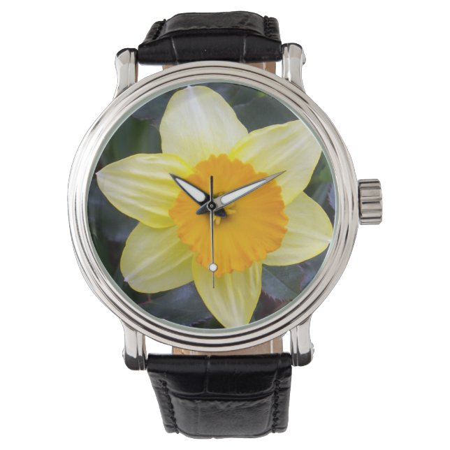 Montre Daffodique jaune doré, (devant)
