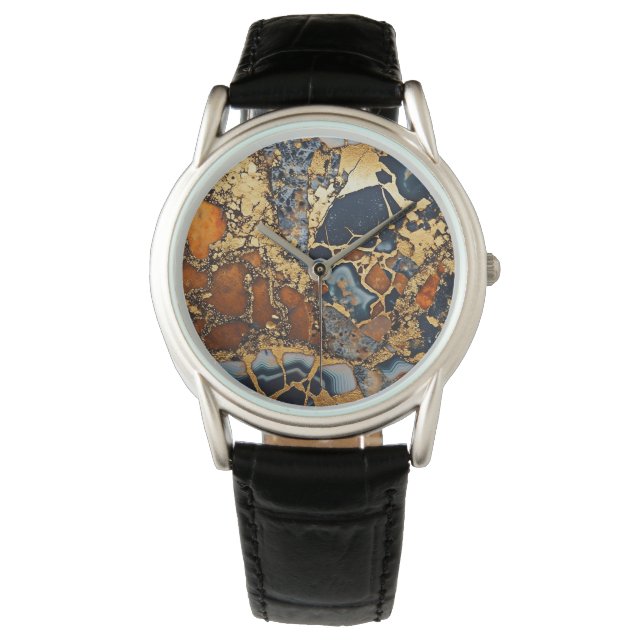 Montre d'agate Gold Vein (devant)