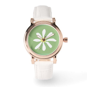 Montre Dainty Daisy (Sage Green & White)