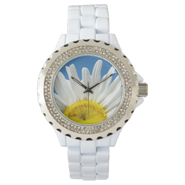 Montre Daisy Flower Watch cadeaux de vacances Blue Sky (devant)