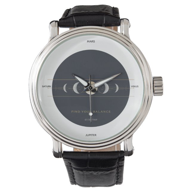 Montre d'Alignement Planétaire Minimaliste (devant)