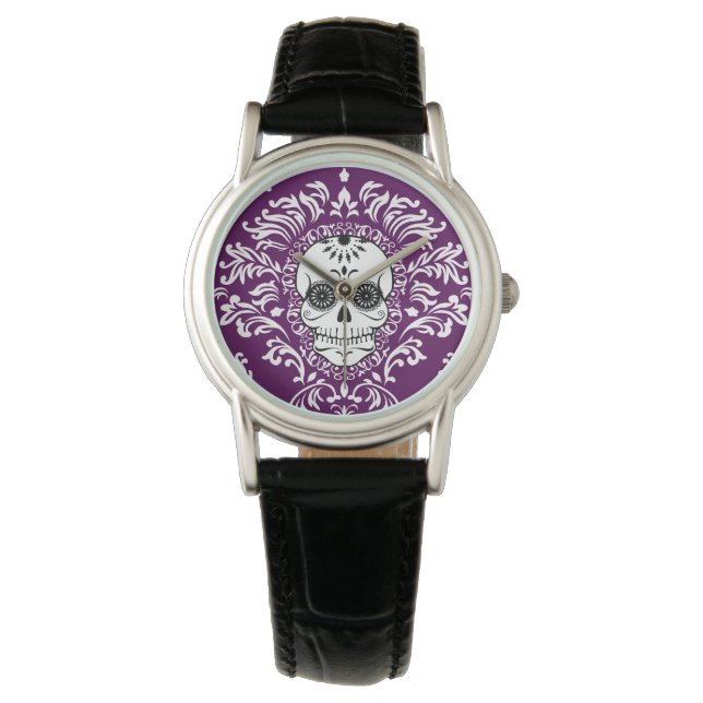 Montre Damas mortes - Chic Sugar Skull Wrist Watch (devant)