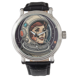 Montre dame astronaute vintage