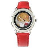 MONTRE DAME AVEC ROSE ROUGE (devant)