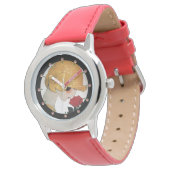 MONTRE DAME AVEC ROSE ROUGE (Incliné)