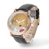 MONTRE DAME AVEC ROSE ROUGE (Angle)