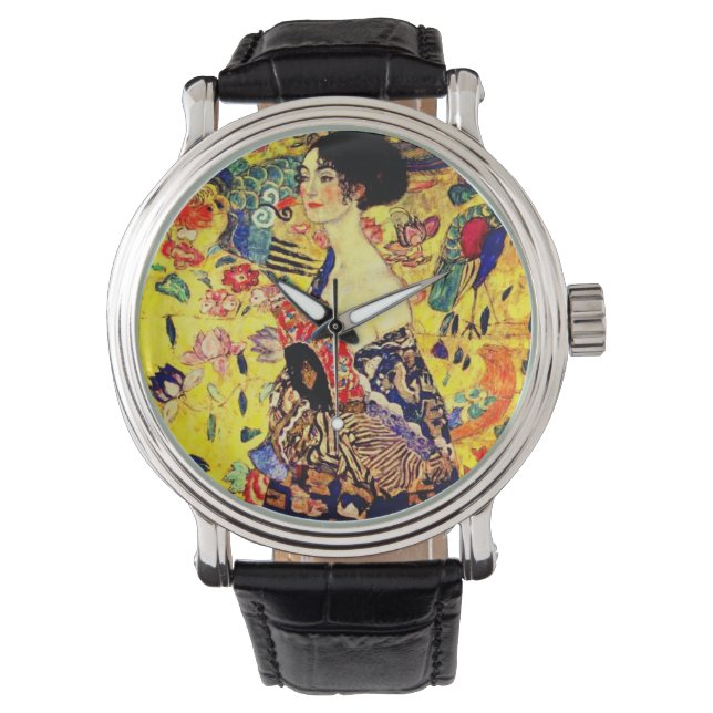 Montre Dame Gustav Klimt avec ventilateur (devant)