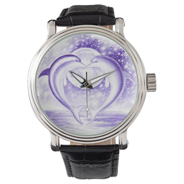 Montre d'amour dauphin (devant)