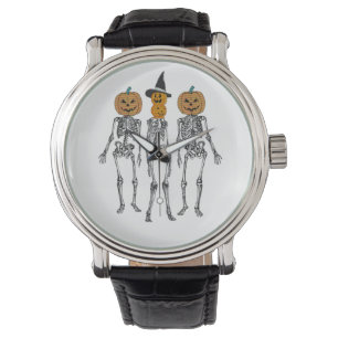 Montre Dancing Skeleton Citrouille Head Funny Halloween