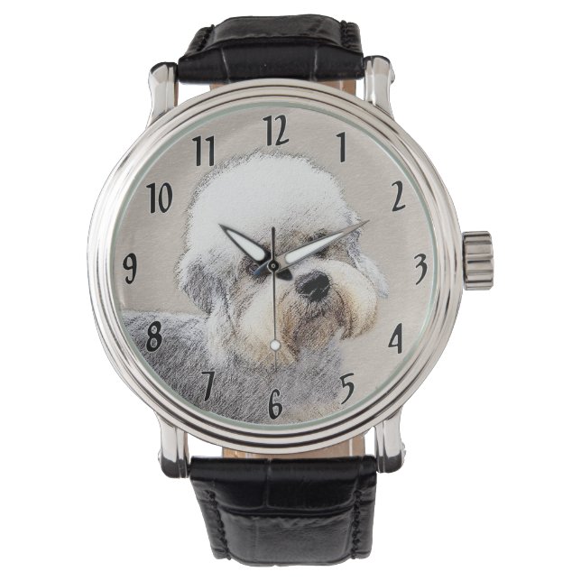 Montre Dandie Dinmont Terrier Peinture Chien Art original (devant)