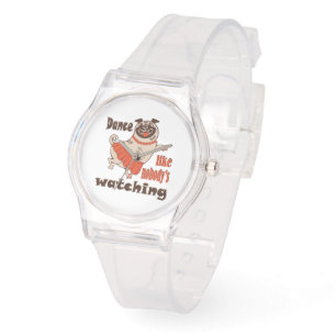 Montre Danse comme personne ne regarde poule Carlin chien