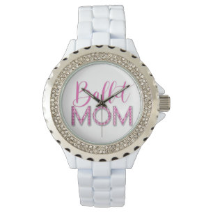 Montre Danse de ballet rose Maman Étincelle Diamond Glam