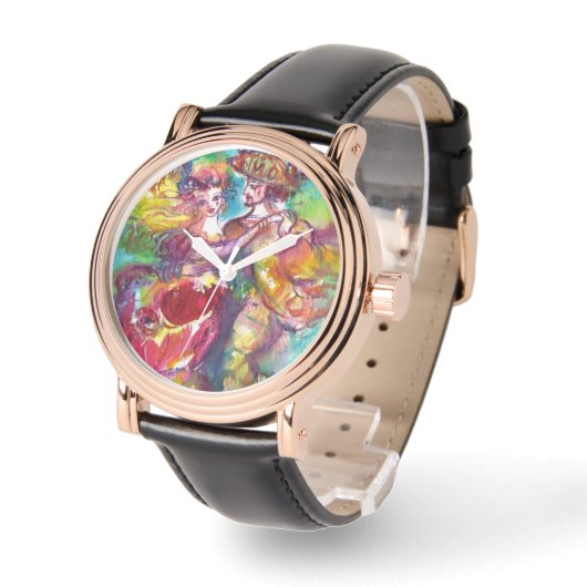 Montre DANSE DE CARNAVAL / Bal masqué vénitien (Angle)