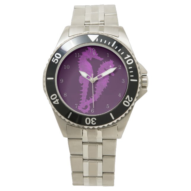 Montre Danse Des Hippocampes (Violet) (devant)