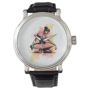 Montre Danseuse de ballet dansant en couleur 