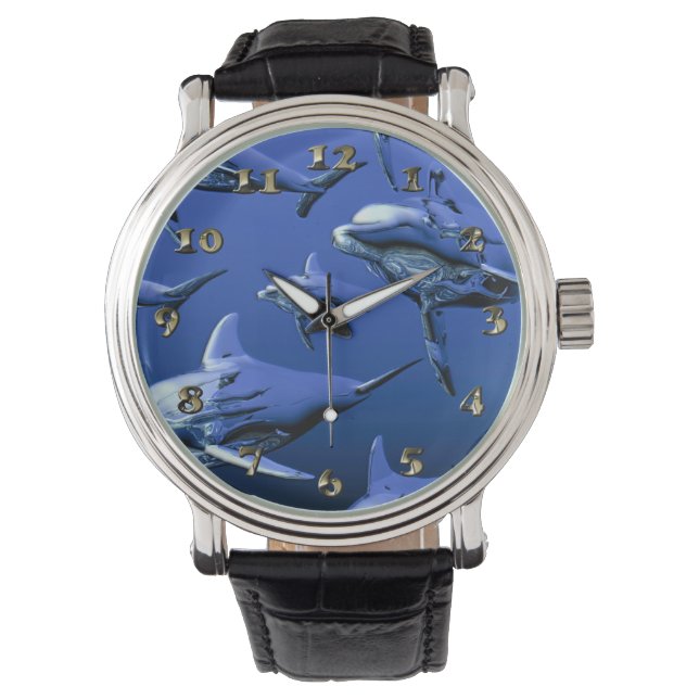 Montre Dauphin bleu (devant)