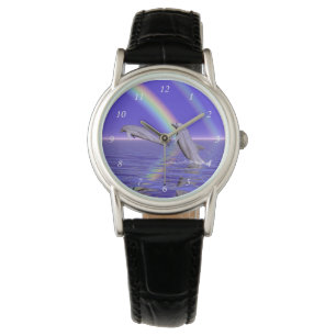 Montre Dauphins et arc-en-ciel