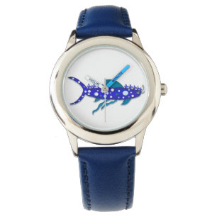 Montre de bande dessinée de requin de plancton