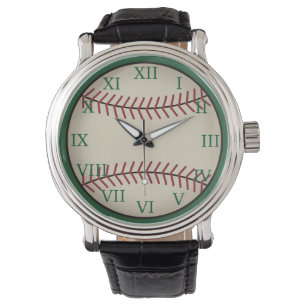 Montre de baseball verte vintage