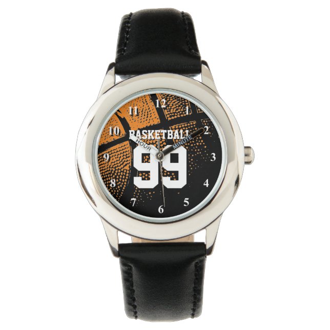 Montre de basket-ball pour enfants avec numéro de  (devant)